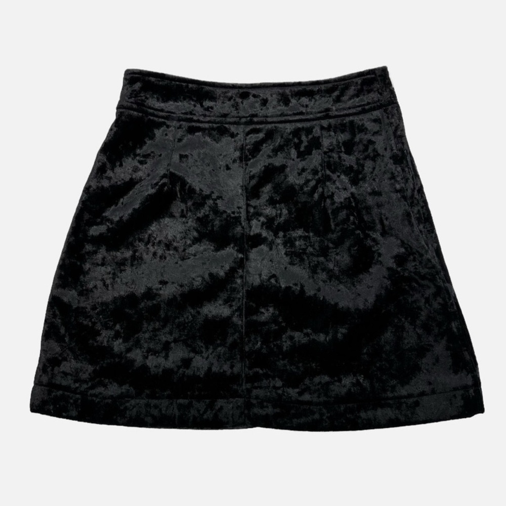 Lulus Urban Allure Black Crushed Velvet Mini Skirt Size Small - Picture 4 of 11
